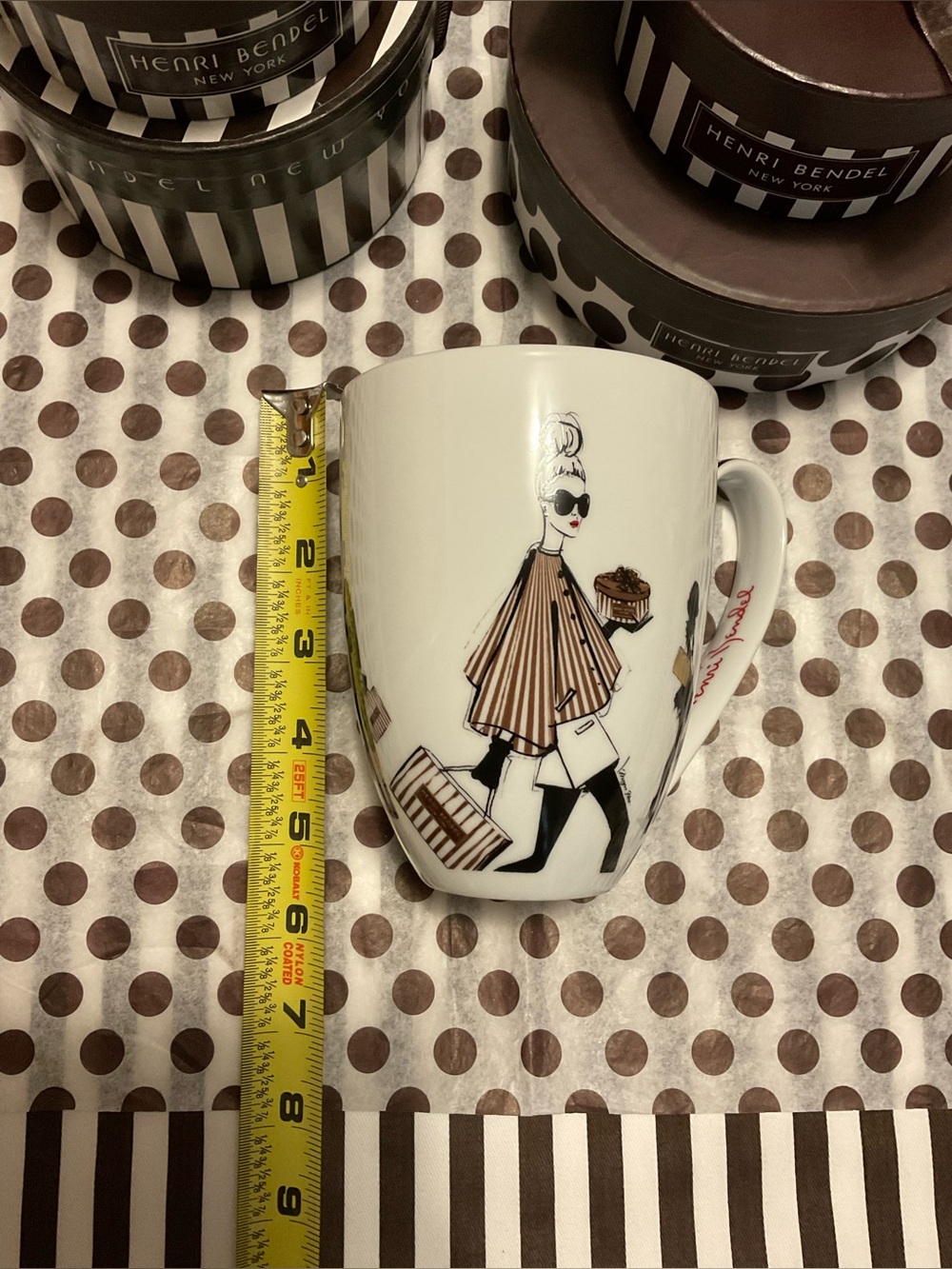 Henri Bendel Megan Hess Fashion Girl Coffee Mug - Fifth Avenue Collection - Picture 12 of 13